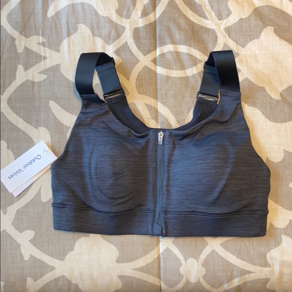 Outdoor Voices Zip Up Sports Bra